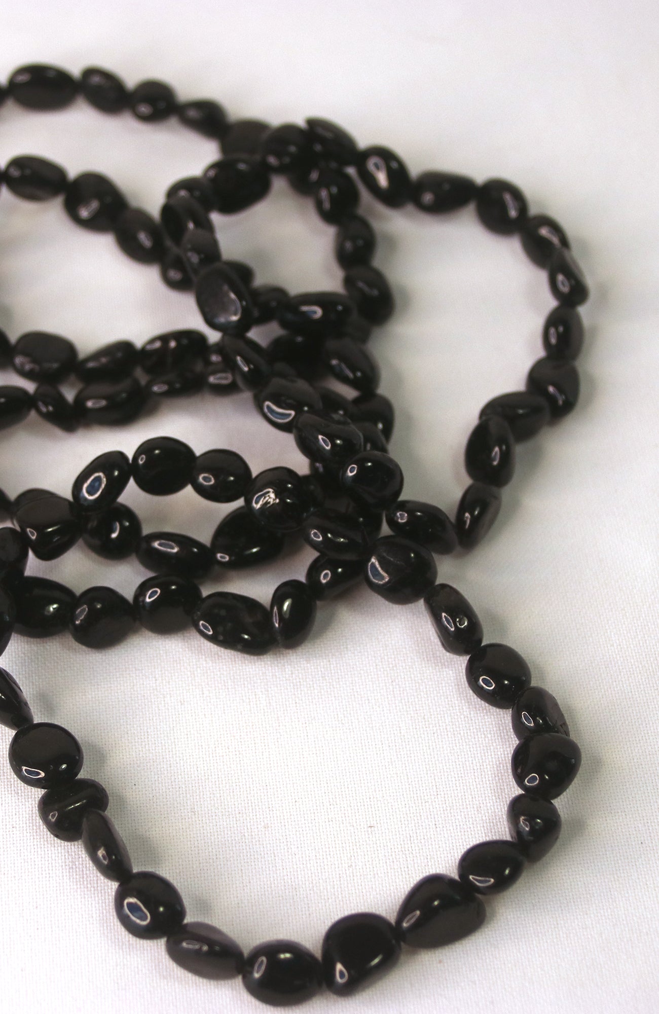 Black Tourmaline Nugget 6-8mm Bracelet for Wrists up to 20cm